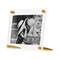 Wexel Art Clear Acrylic Tabletop Floating Picture Frame with Gold Hardware